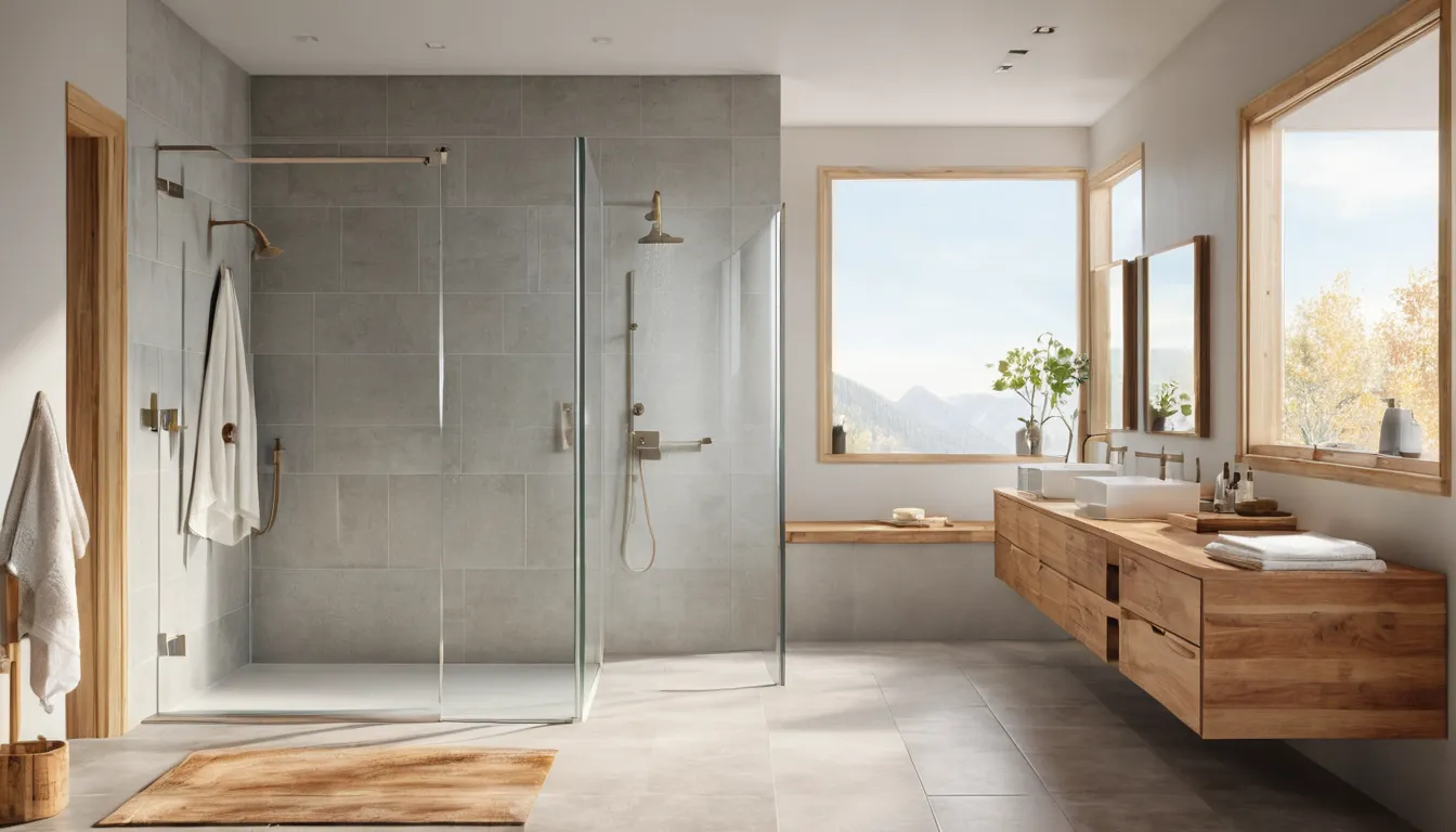 A bright, finished bathroom with a walk-in shower in a Houston home