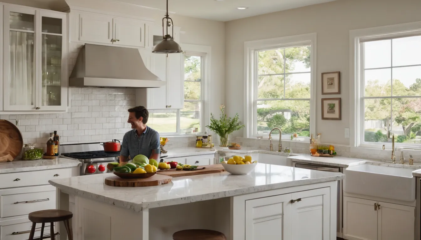 A renovated kitchen in a single-story ranch home in Houston